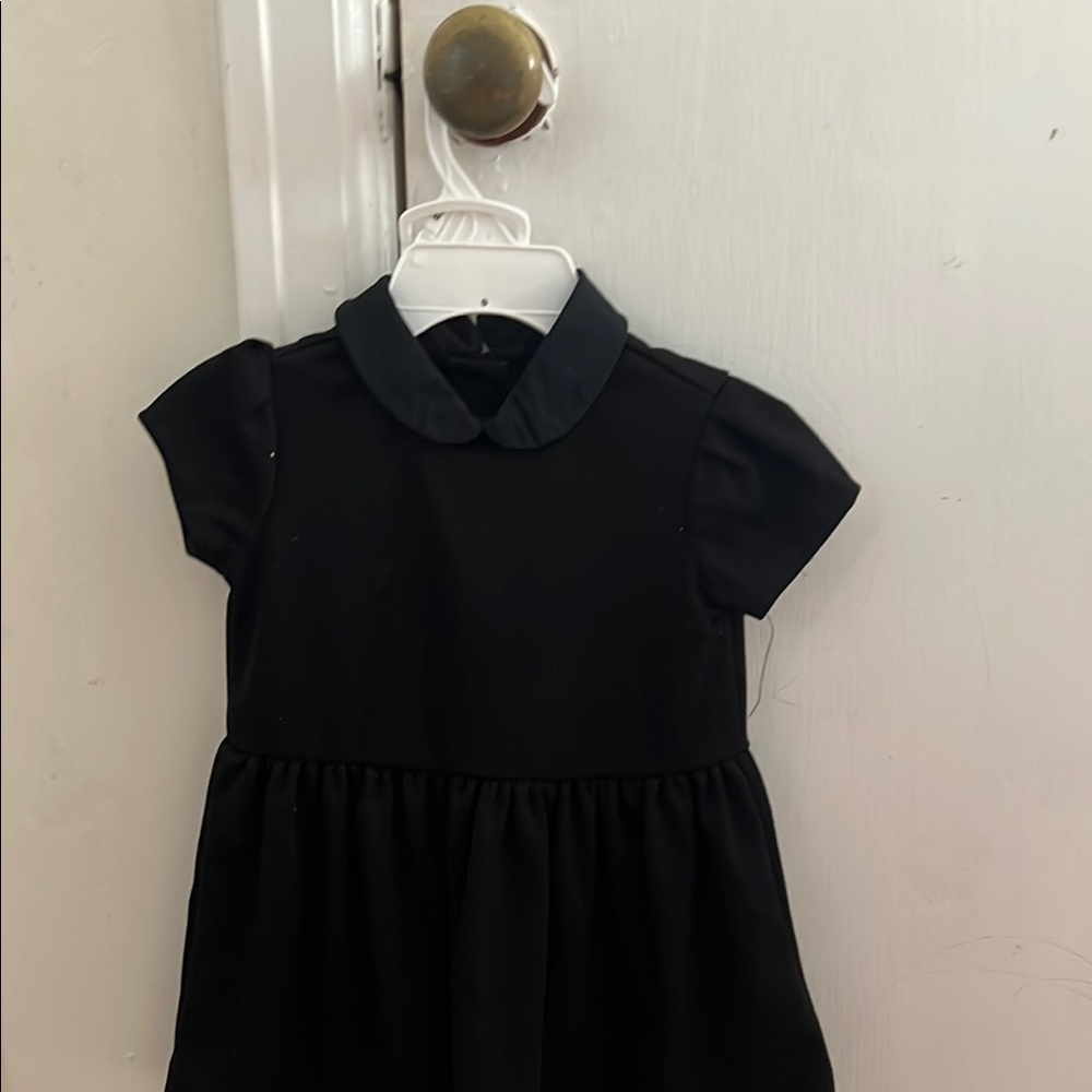 Ralph Lauren Black Babydoll Dress with Puff Cap Sleeves